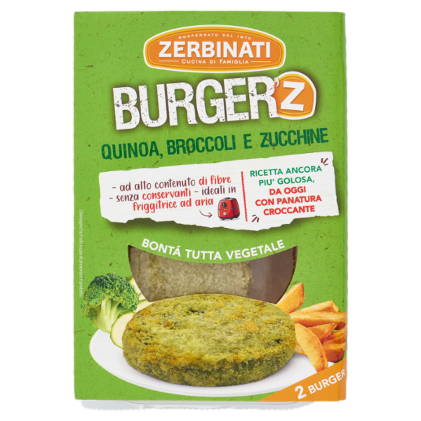 Zerbinati Burger'Z Quinoa, Broccoli e Zucchine 2 x 80 g