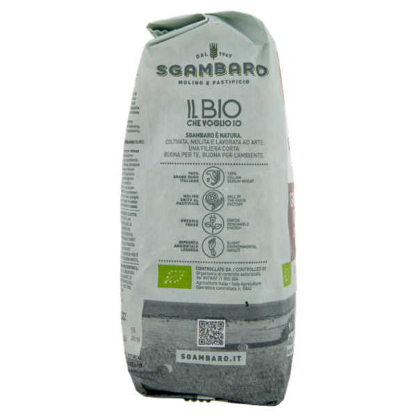 Sgambaro Bio Grano Duro Integrale Decorticato Penne Rigate N°45 500 g