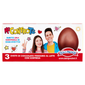 Dolci Preziosi 3 Ovetti Di Cioccolato Finissimo Al Latte Con Sorpresa Me Contro Te 3 x 20 g