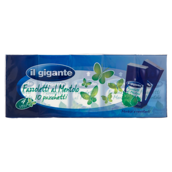 IL GIGANTE Fazzoletti al Mentolo 4 Veli 10 pz