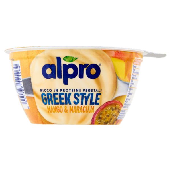 ALPRO GREEK STYLE, Alternativa Vegetale allo Yogurt, Mango&Maracuja,Naturalmente Senza Lattosio,135g