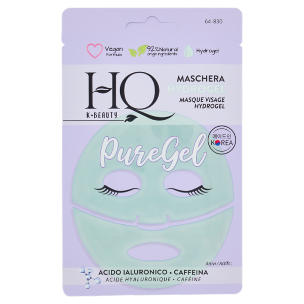 HQ K-Beauty Maschera Hydrogel Attivi: Acido Ialuronico - Caffeina