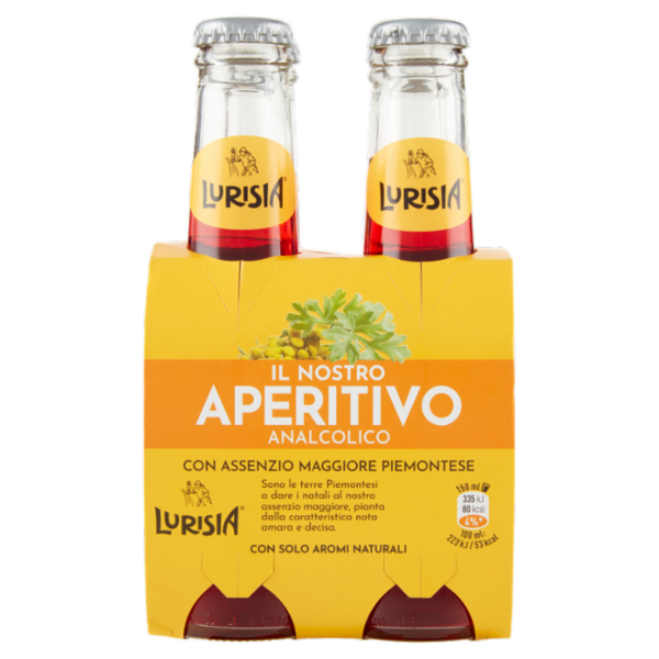 Lurisia il Nostro Aperitivo Analcolico con Assenzio Maggiore Piemontese 4 x 150 ml
