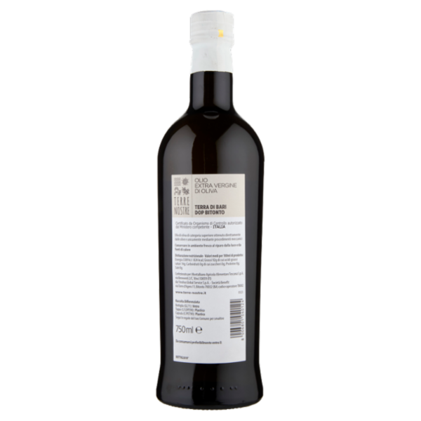 Terre Nostre olio extra vergine di oliva Terra di Bari Bitonto DOP 750 ml