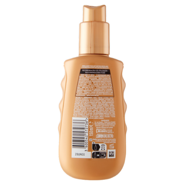 Garnier Ambre Solaire Ideal bronze Spray Protettivo SPF50+ 150 ml