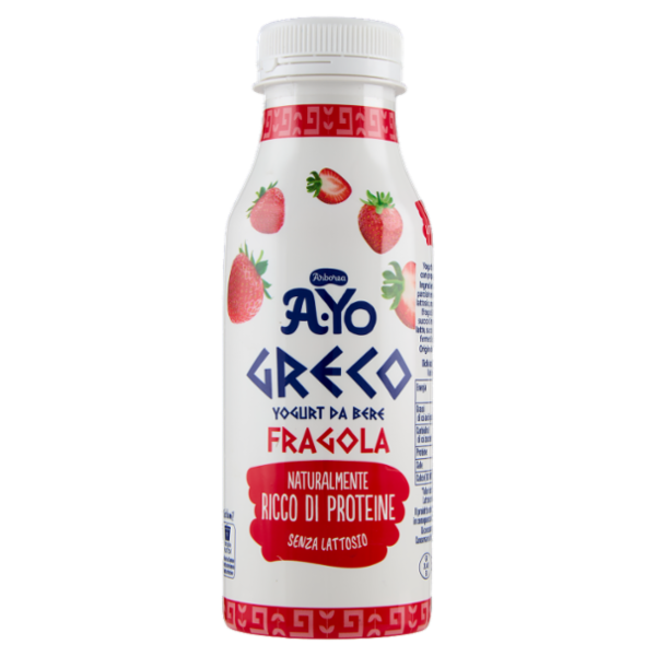 Arborea A-Yo Greco Yogurt da Bere Fragola Senza Lattosio 330 ml