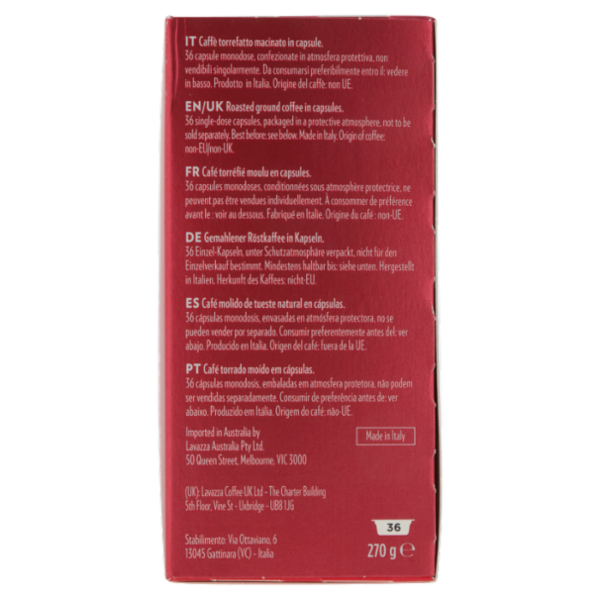 Lavazza A Modo Mio Passionale 36 Capsule 270 g