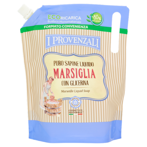 I Provenzali Puro Sapone Liquido Marsiglia con Glicerina Ecoricarica 750 ml