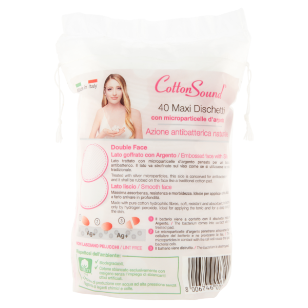 Cotton Sound Argento Maxi Dischetti Levatrucco 40 pz