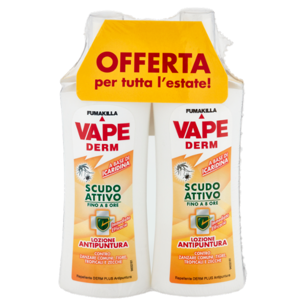 VAPE Derm Scudo Attivo Lozione Antipuntura 2 x 100 ml