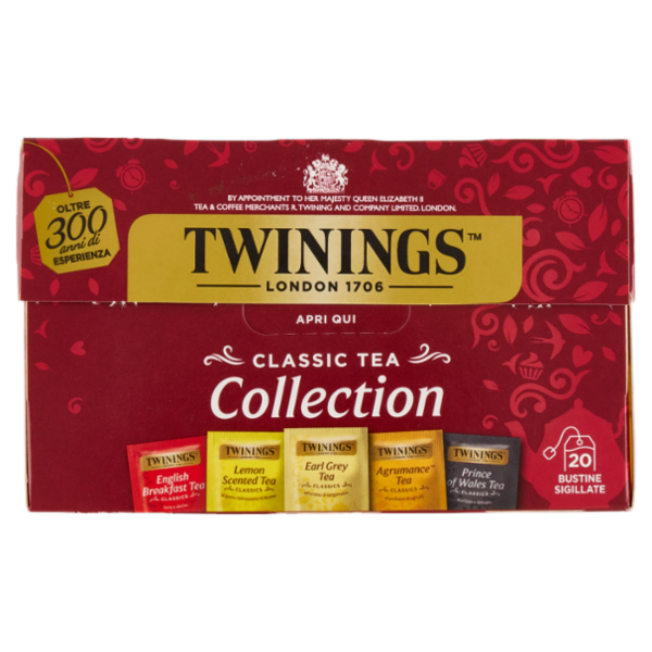 Twinings Tè Classici Collection Confezione assortita con 5 diversi tè neri 20 filtri The 40 g