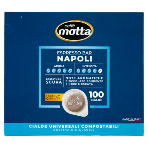 caffè motta Espresso Bar Napoli Cialde Universali Compostabili 100 x 7 g