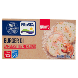 FRoSTA Burger Di Gamberetti e Merluzzo 190 g