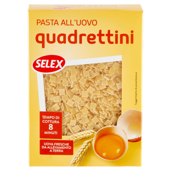 Selex Pasta all'Uovo Quadrettini 250 g