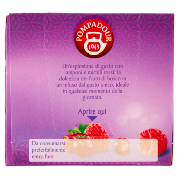 Pompadour Lampone e Mirtillo Rosso 10 x 2 g