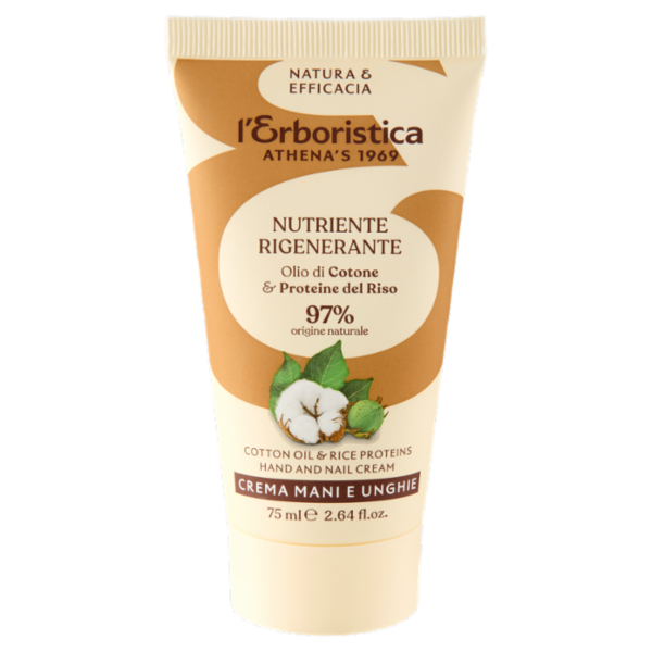 l'Erboristica Crema Mani e Unghie Nutriente Rigenerante Olio di Cotone & Proteine del Riso 75 ml