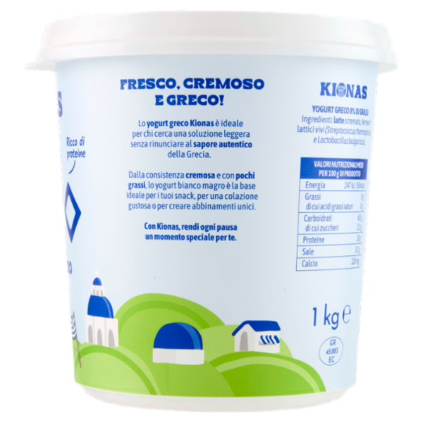 Kionas Yogurt Greco Bianco Magro 1 kg