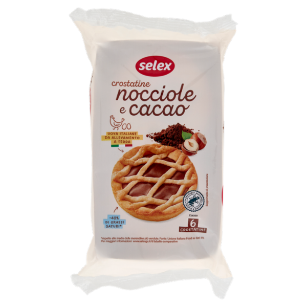 Selex Crostatine con Crema alle Nocciole e Cacao 6x40 g