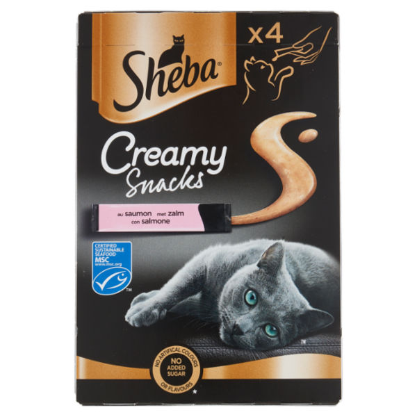 Sheba Creamy Snacks con salmone 4 x 12 g