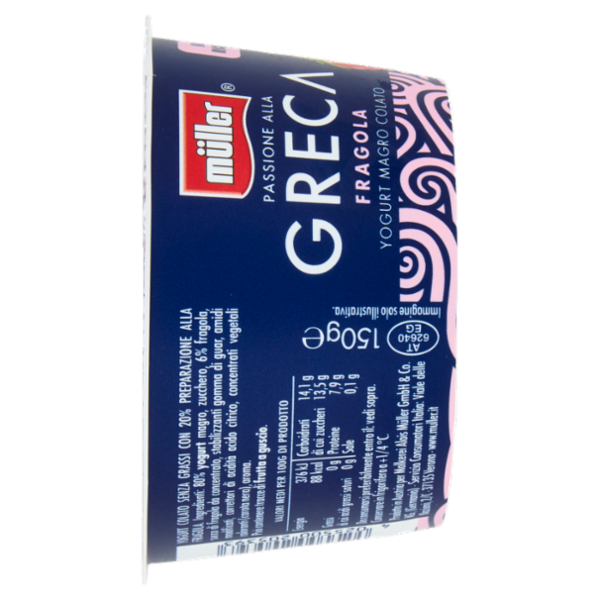 müller Passione alla Greca Yogurt Magro Colato Fragola 150 g