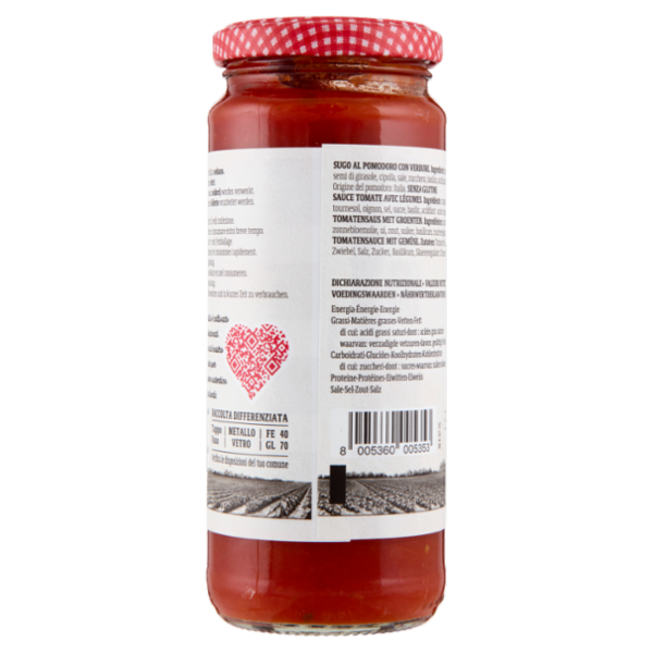 Le Conserve della Nonna Salsa Pronta di Pomodoro Lungo d'Emilia 330 g