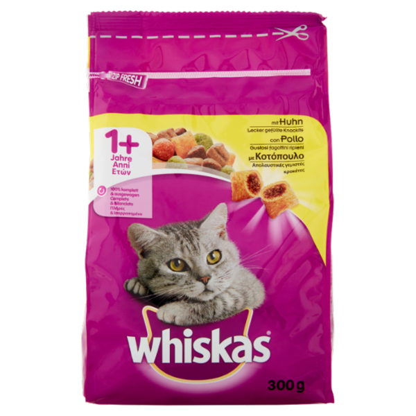 Whiskas Cibo Umido Gatto Anni 1+ con Pollo 300 g