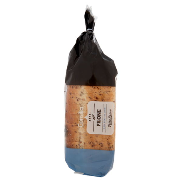 Consilia Pane Filone con Semi di Lino a Fette 500 g