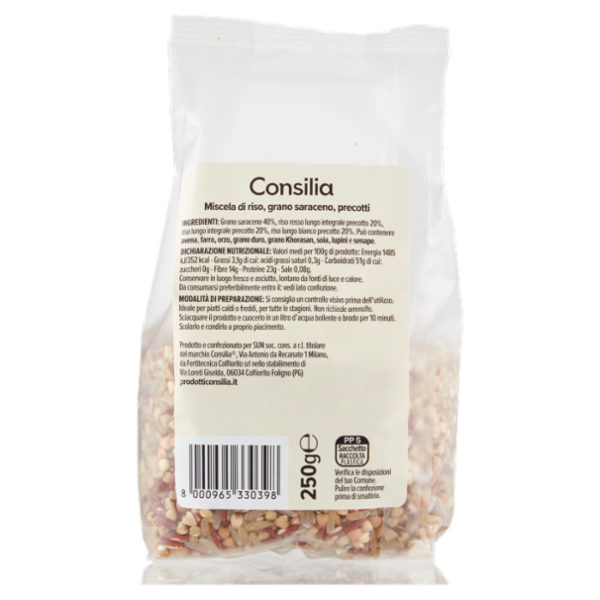 Consilia Cereali Secchi Misto Riso Thai e Grano Saraceno 250 g