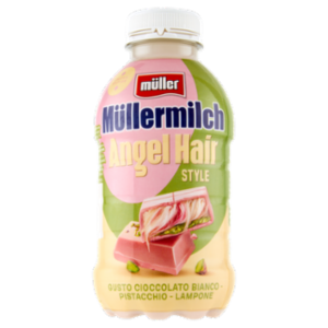 Müller Müllermilch Angel Hair Style Gusto Cioccolato Bianco - Pistacchio - Lampone 418 g