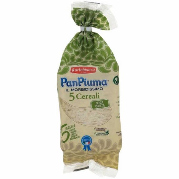 Arte Bianca Pane Senza Crosta ai 5 Cereali 'Pan Piuma' 300g