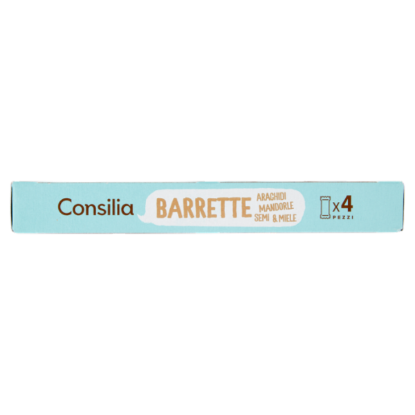 Consilia Barrette di Cereali con Arachidi, Semi, Mandorle e Miele 4x30 g