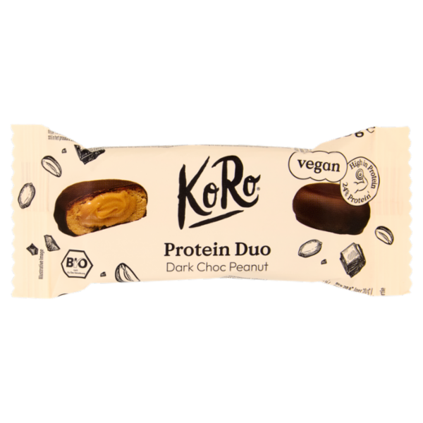 KoRo vegan Protein Duo Dark Choc Peanut 2 x 20 g