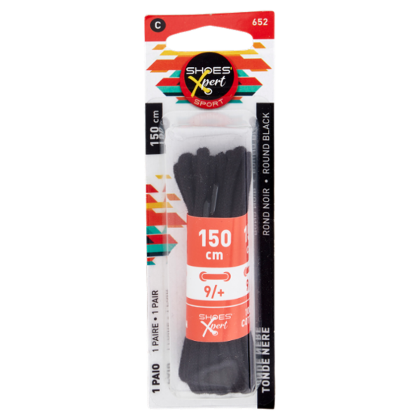 Shoes'Xpert Sport Tonde Nere 150cm 9/+ 1 Paio