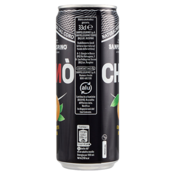 BIBITE SANPELLEGRINO, Bevanda Gassata, Chinò, Lattina - 330ml