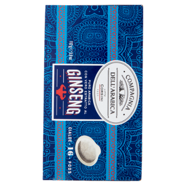 Compagnia dell'Arabica Puro Arabica con Vero Estratto al Ginseng 16 Cialde 112 g