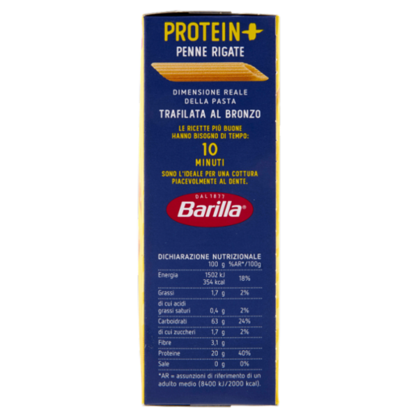Barilla Protein+ Penne Rigate, Pasta Ricca di Proteine di Origine Vegetale, 400 g