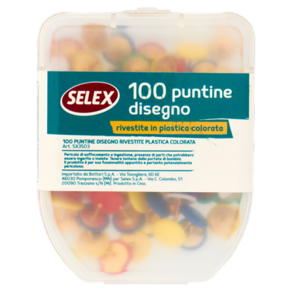 Selex Puntine da Disegno Colorate 100 pezzi