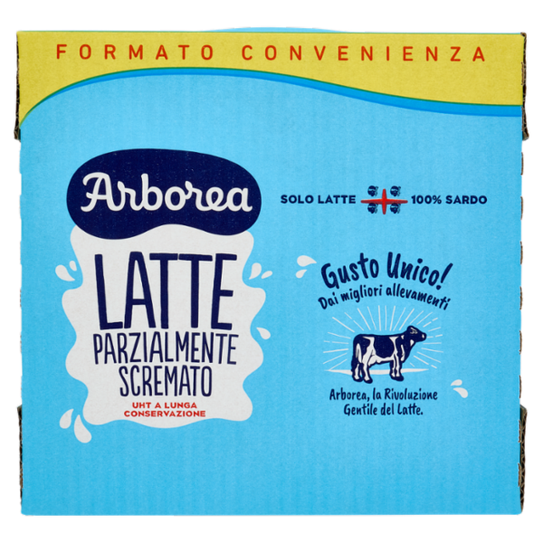Arborea Latte Parzialmente Scremato UHT a Lunga Conservazione 6 x 1000 ml