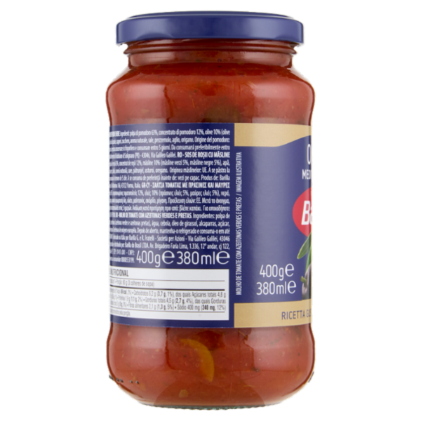 Barilla Sugo Olive 100% Pomodoro Italiano Condimento per Pasta 400g