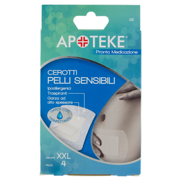 Apoteke Pronta Medicazione Cerotti Pelli Sensibili Misura XXL 4 pz