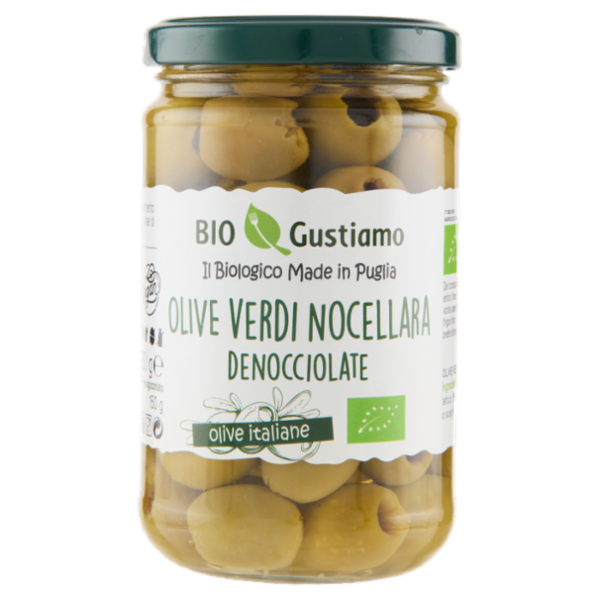 Bio Gustiamo Olive Verdi Nocellara Denocciolate 280 g