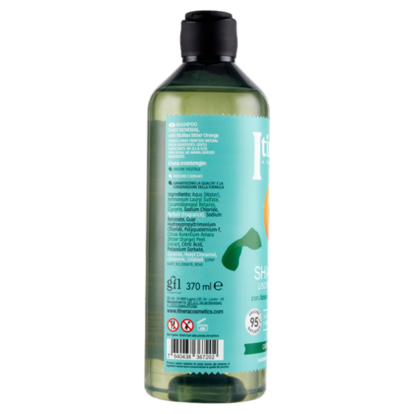 Itinera Shampoo Uso Frequente con Arancia amara di Sicilia 370 ml