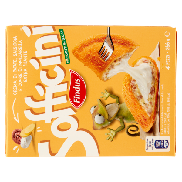 Sofficini Findus 4 Sofficini Salsiccia e Patate Più Mozzarella 266 g