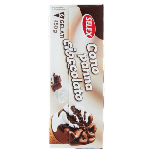 Selex 6 Coni di Gelato Panna e Cioccolato 450 g