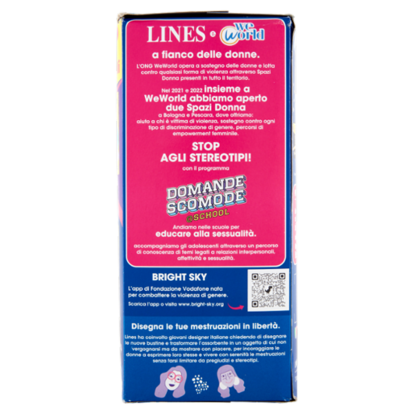 Lines Seta ultra assorbenti notte con ali 60 pz