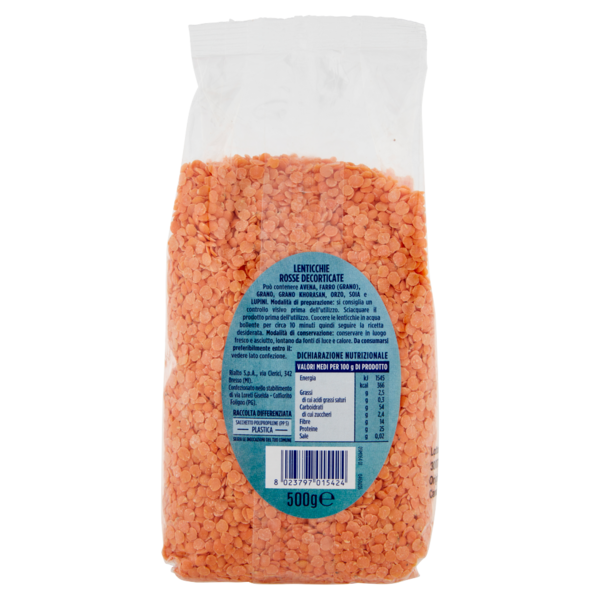 IL GIGANTE Lenticchie Rosse Decorticate 500 g