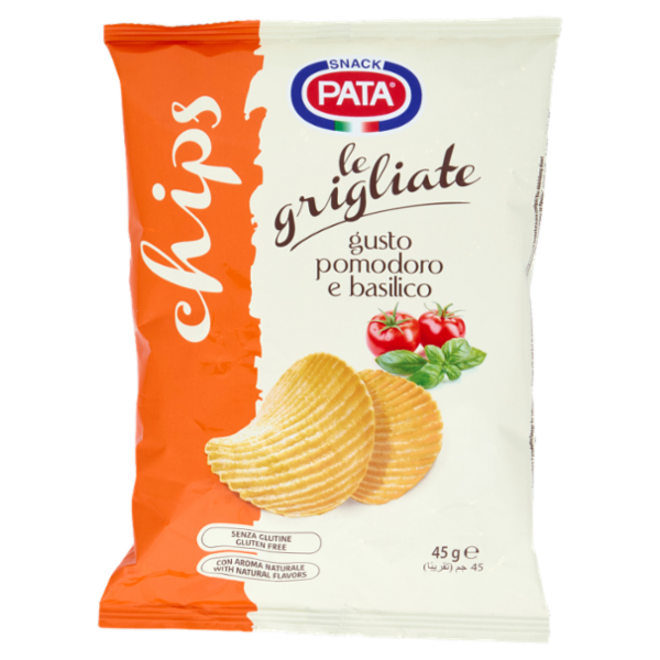 Pata chips le grigliate gusto pomodoro e basilico 45 g