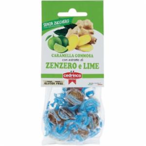 Cedrinca Caramelle Gommose Lime e Zenzero Senza Zuccheri Aggiunti 50g