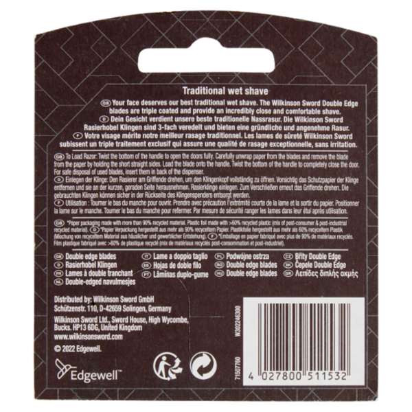 Wilkinson Sword Barber's Style The Edger Lame x10