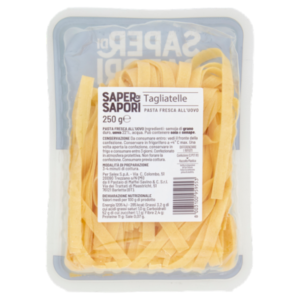 Selex Saper di Sapori Pasta Fresca all'Uovo Tagliatelle 250 g